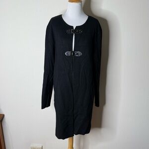 Omai Black Toggle Closure Cardigan Sweater Coat
